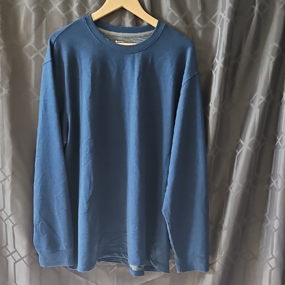 Classic Blue Long Sleeve Men's Tee. Size XXL